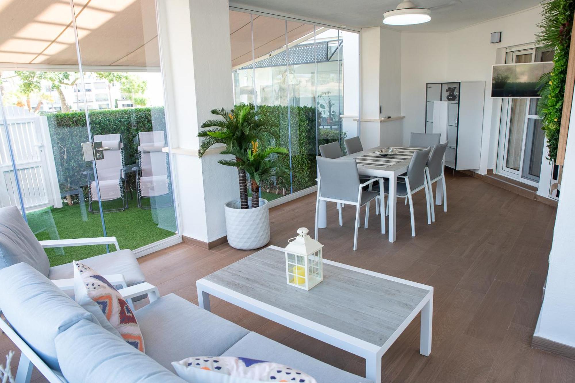 Apartment Premium En Planta Baja En La Torre Golf Con Gran Terraza Acristalada, Piscina Con Jacuzzi Y Vistas Al Golf